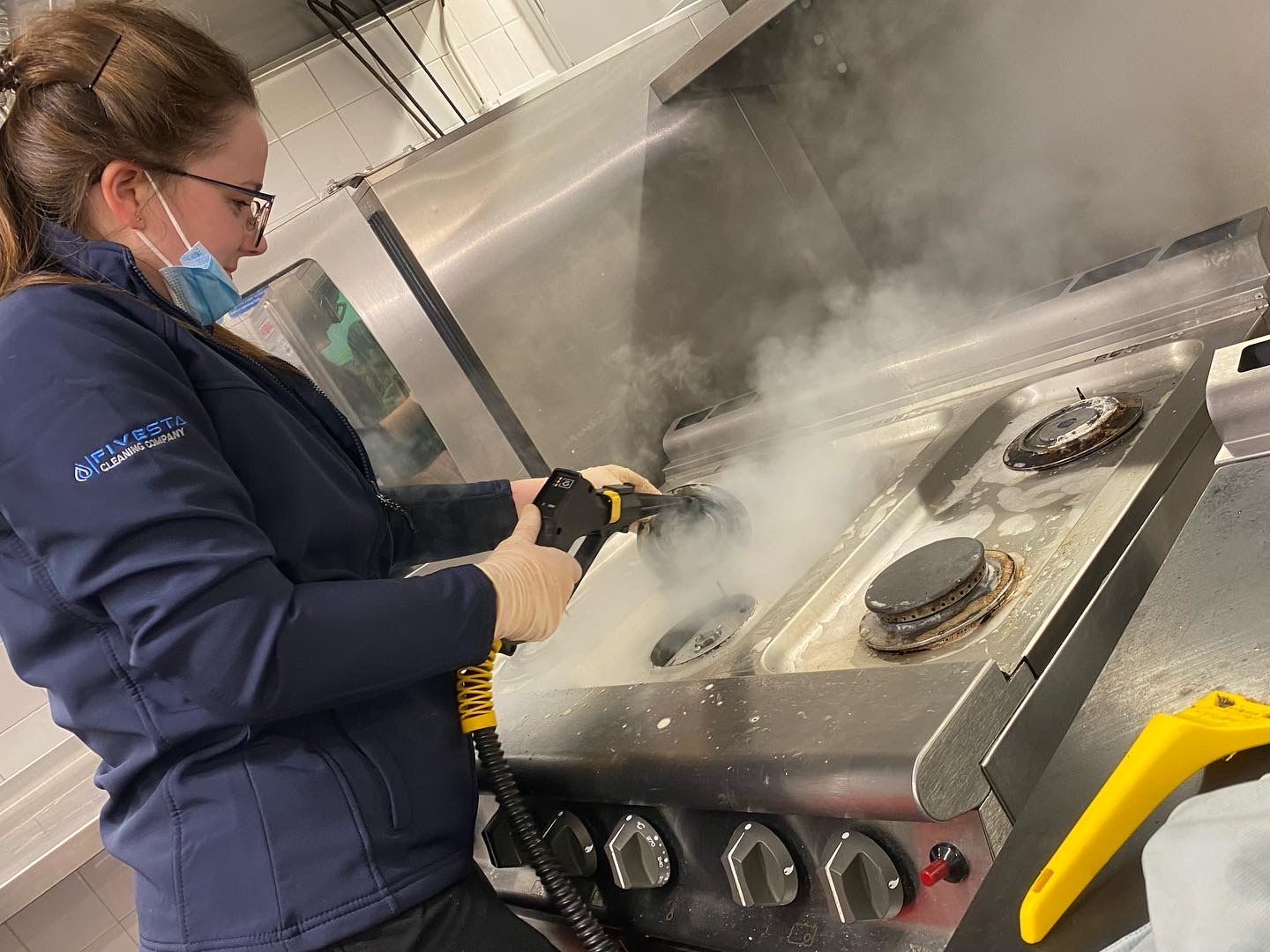 oven cleaning being done by one of our technicians