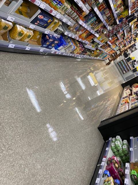 floor polishing at one of our clients markets