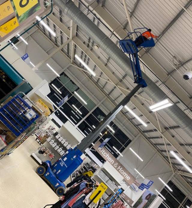 high level cleaning inside one of our retail customer's stores